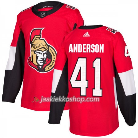 Miehille NHL Ottawa Senators Pelipaita Craig Anderson 41 Adidas 2017-2018 Punainen Authentic